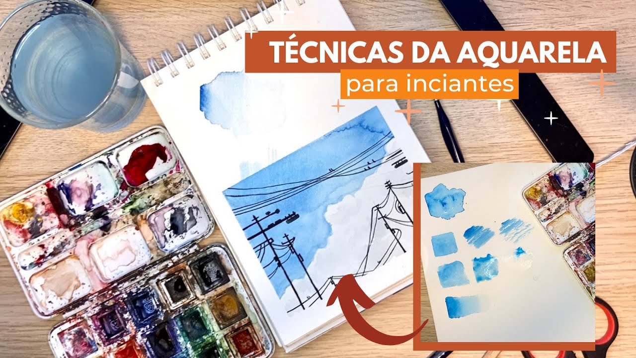 3 TÉCNICAS DE AQUARELA SUPER FÁCEIS| ideal para INICIANTES