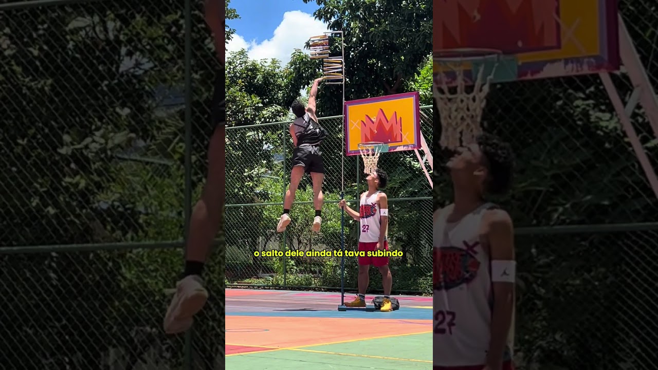 ELE EMPATOU COM O DUNKBOY EM IMPULS&Atilde;O! 😨 #basquete #enterrada