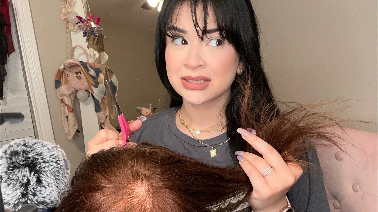 ASMR hair salon rp but she’s new 🫢 ( haircut, lice check, styling)