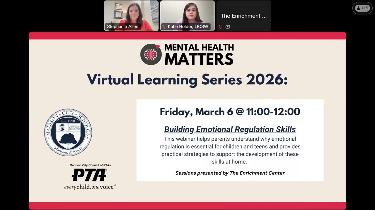 Building Emotional Regulation Skills in Children and Teens Webinar March 2026