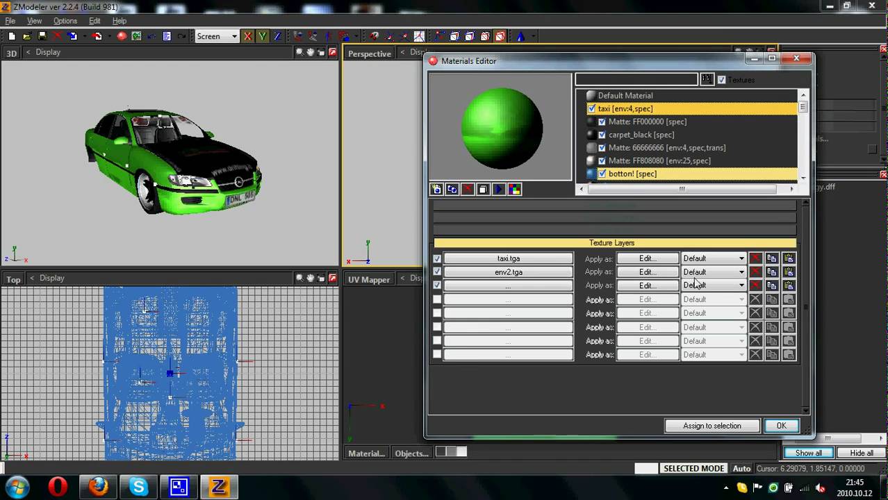 ZModeler2 How To Make Template on CAR (gta sa)
