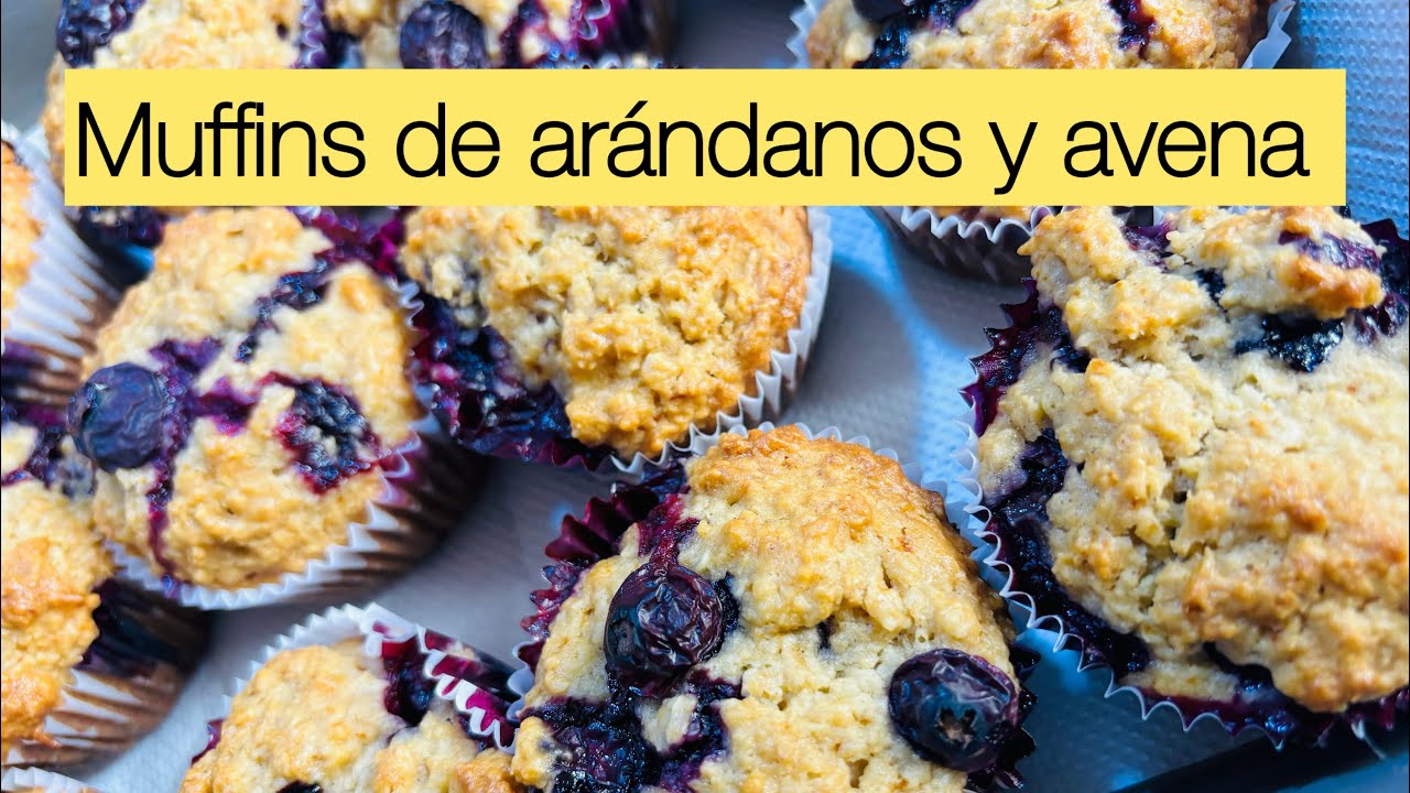 Muffins de arándanos y avena | Monchita Cocina