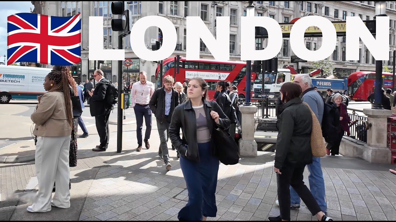 🇬🇧 Central London Walking Tour.  Walking the Streets of Central London 4K.  Oxford Street Walk✨