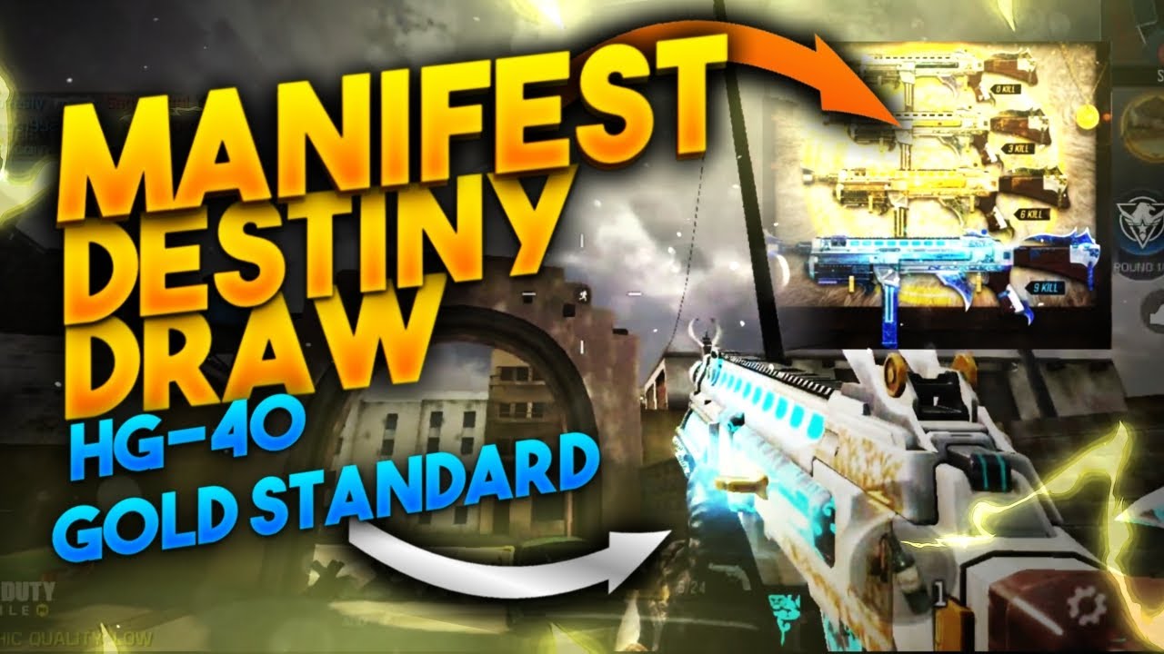 *New* Codm Manifest Destiny Draw || hg 40 gold standard Codm Bull dog character,