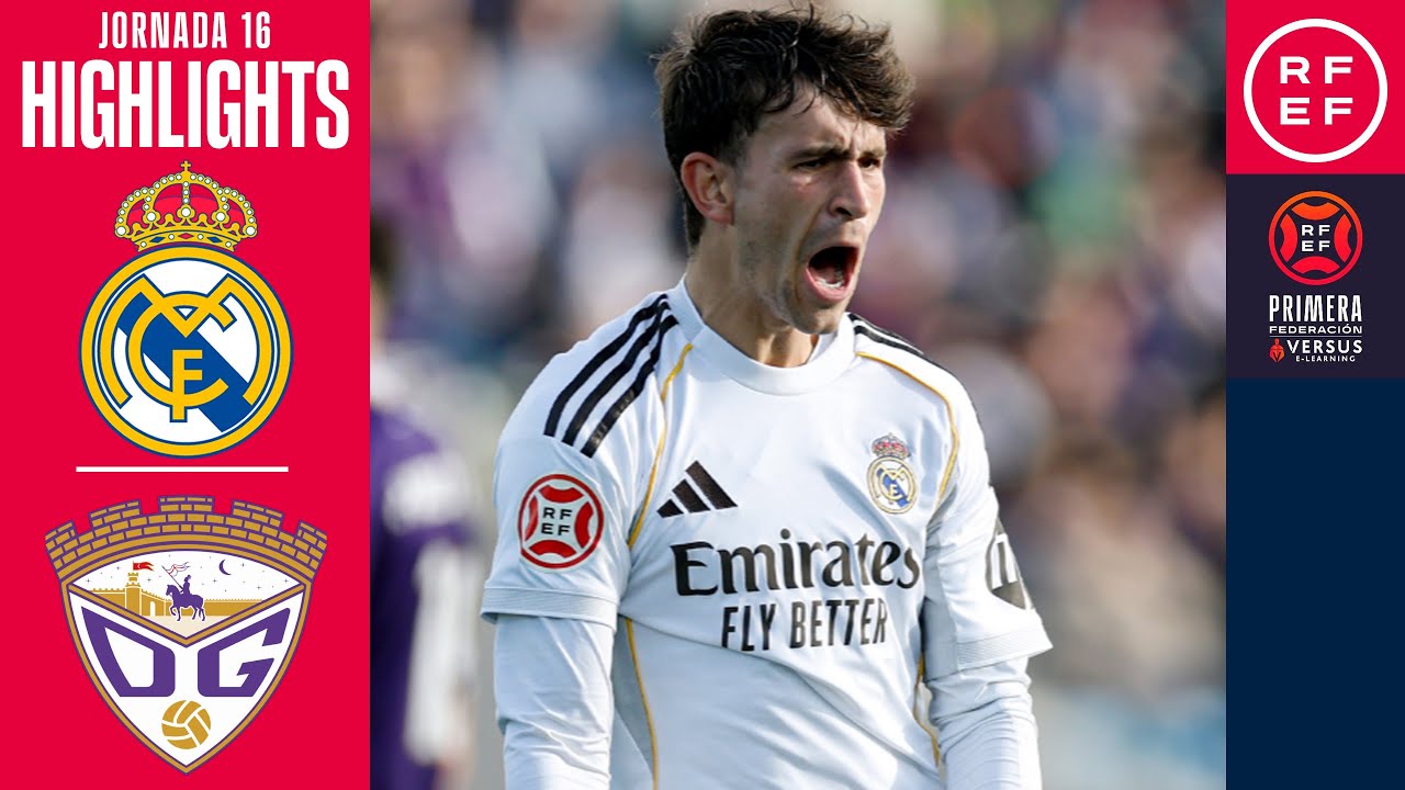 Resumen #PrimeraFederaci&oacute;n | RM Castilla 3-1 CD Guadalajara | Jornada 16 | Temporada 2025/2026