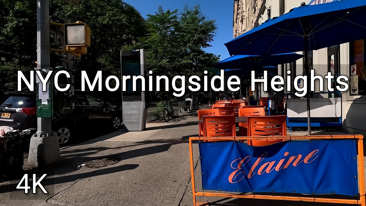 NYC walk from 110th Street to 125th Street on Broadway in Morningside Heights 4K