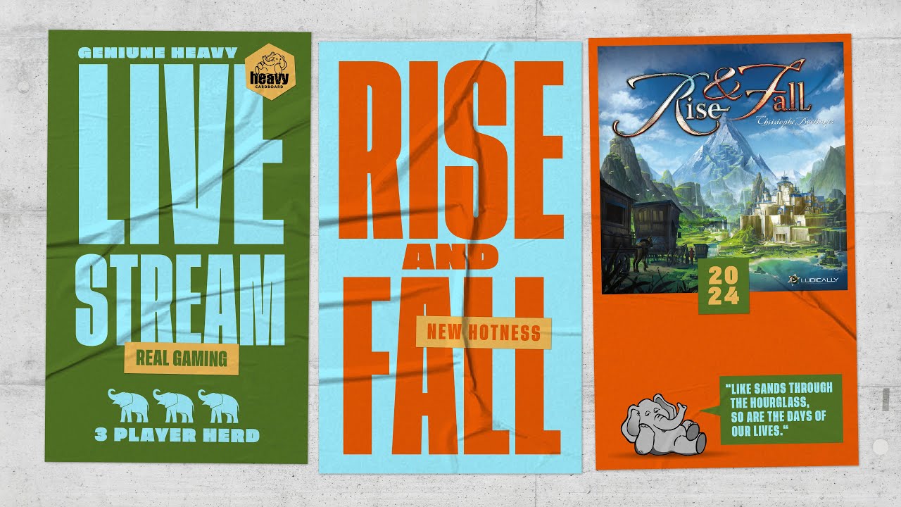 Rise & Fall - 3p Teaching, Play-through, & Roundtable Discussion by Heavy Cardboard