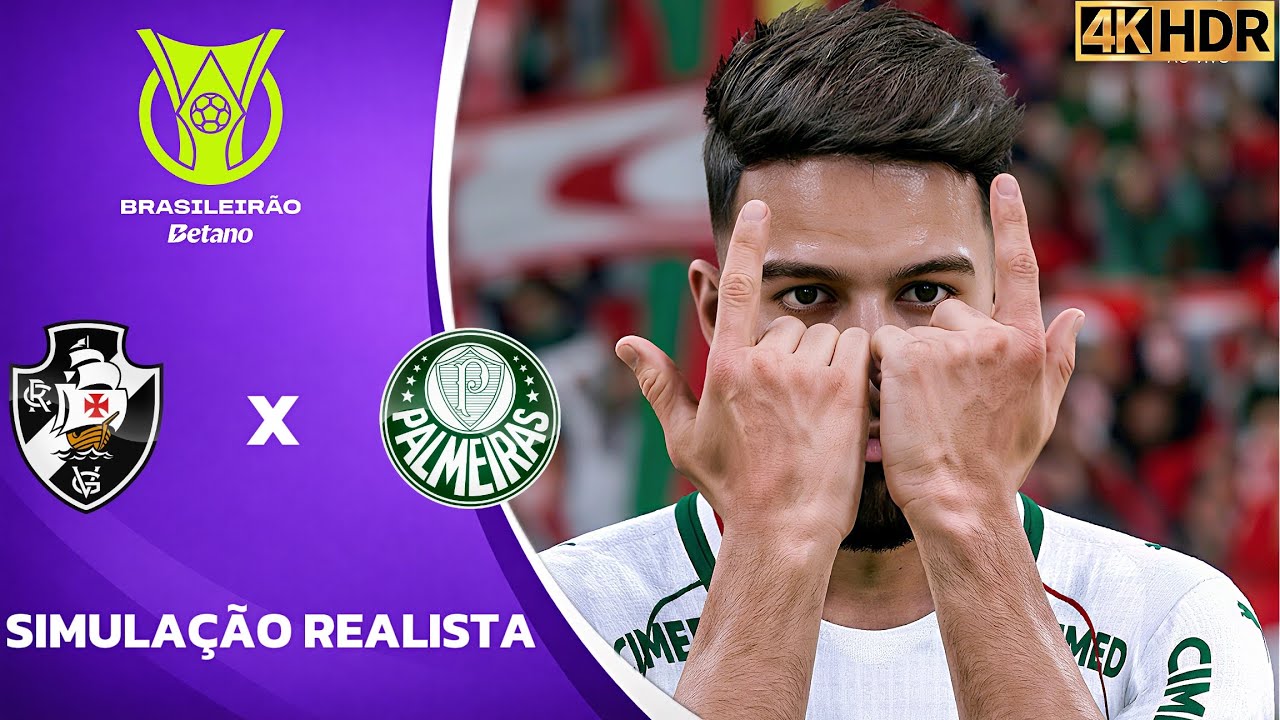 Vasco da Gama vs Palmeiras | Brasileirão 2026 | Simulação 4K Ultra HD (60FPS) Pes 2021 Gogosz Patch.