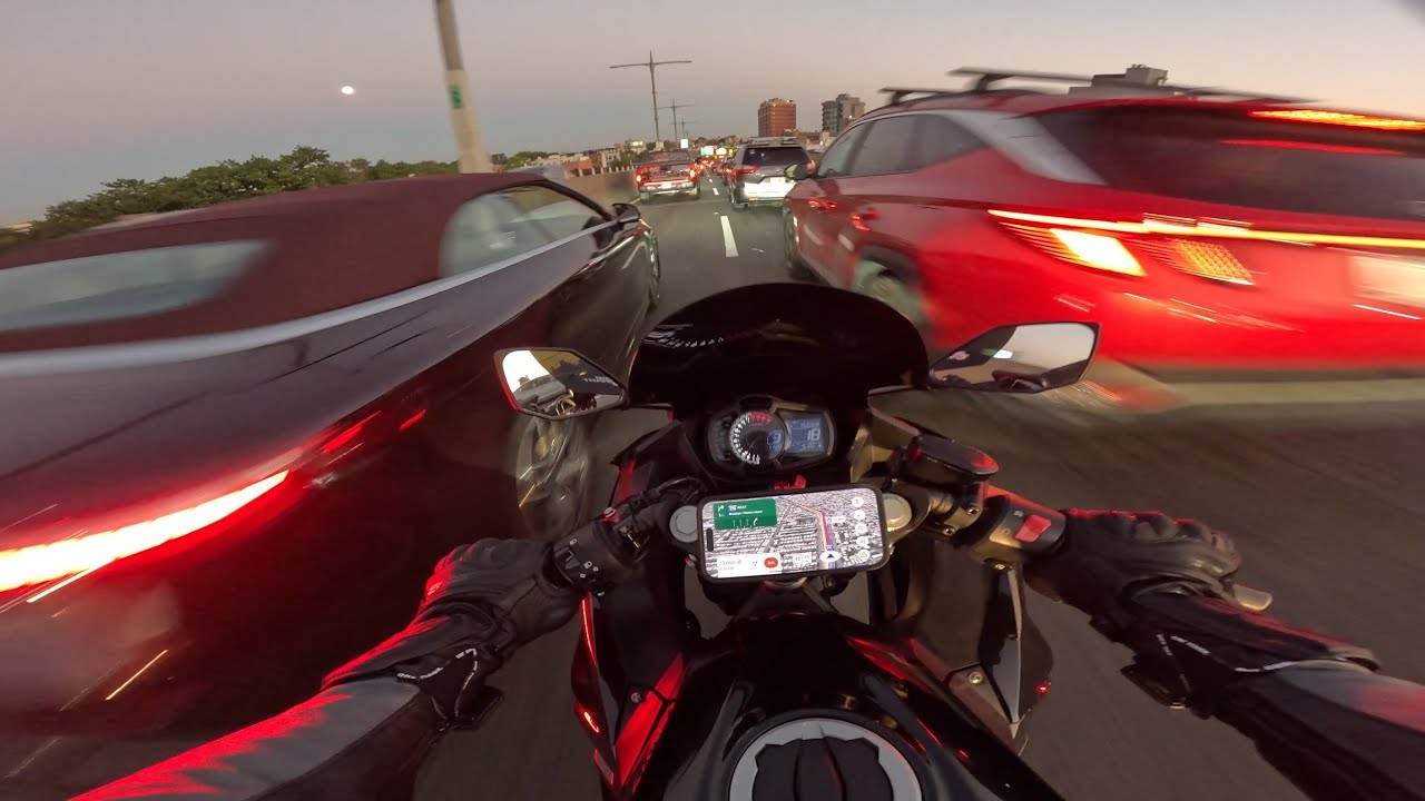 KAWASAKI NINJA 400 - Beginner rider travels from CT to NY (PT.2)