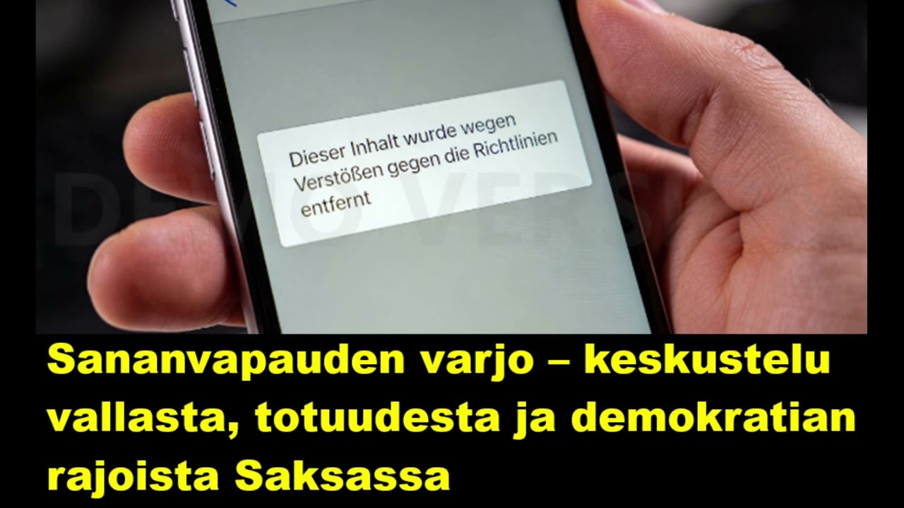 Sananvapauden varjo - keskustelu vallasta, totuudesta ja demokratian rajoista Saksassa