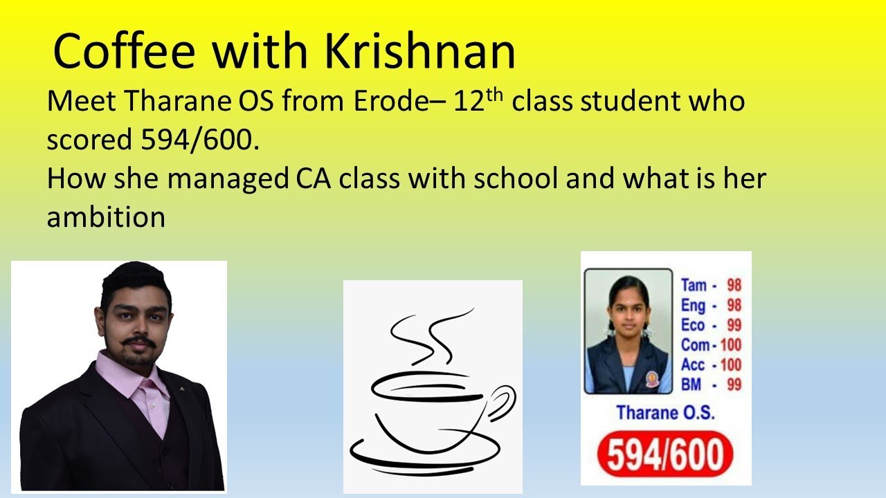 Interview with Tharane O S| 12 class student who scored 594/600 in 2022| Manage CA class with school