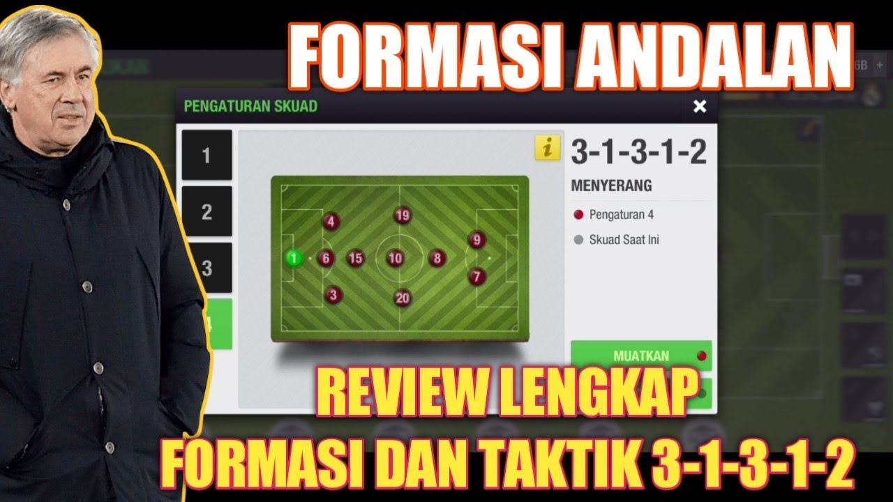 REVIEW LENGKAP FORMASI DAN TAKTIK 3-1-3-1-2 FORMASI ANDALAN SIGENIUS | TOP ELEVEN 2022