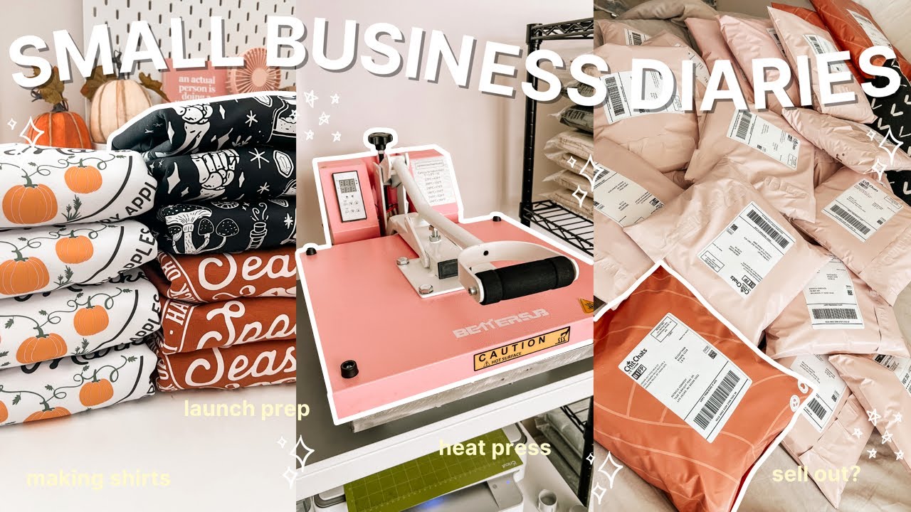 SMALL BIZ VLOG | как сделать толстовку дома, распаковка термопресса, подготовка к запуску