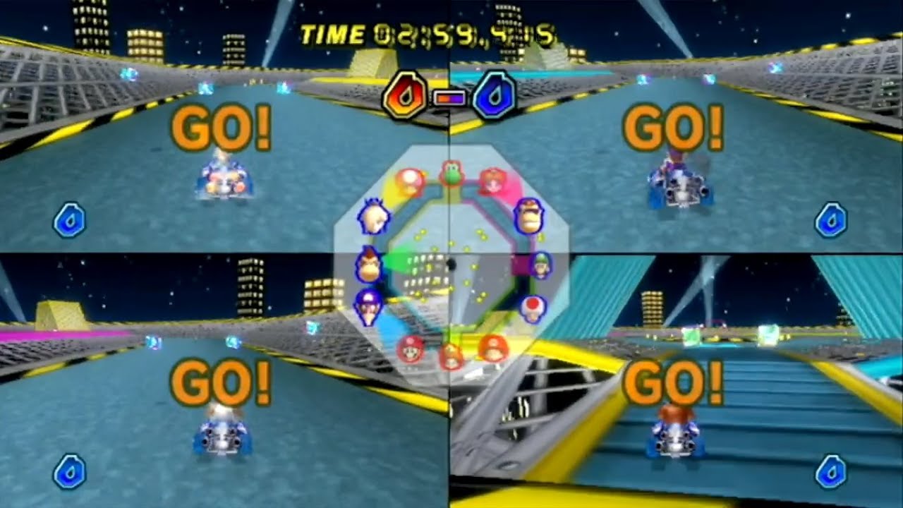 Mario Kart Wii - 4-Player VS:  33 - Coin Runners