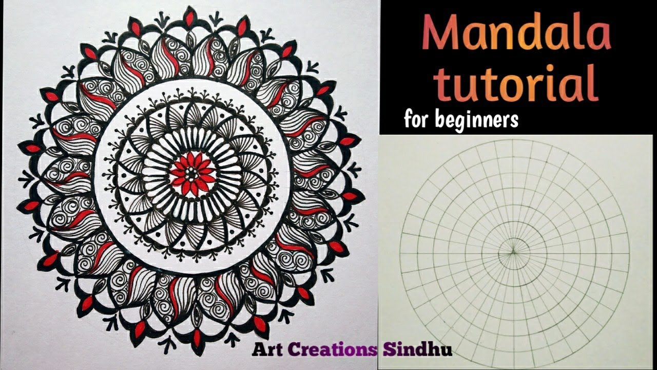 How to Draw a Mandala for beginners/ Easy Mandala Art/ Step by Step Drawing Tutorial