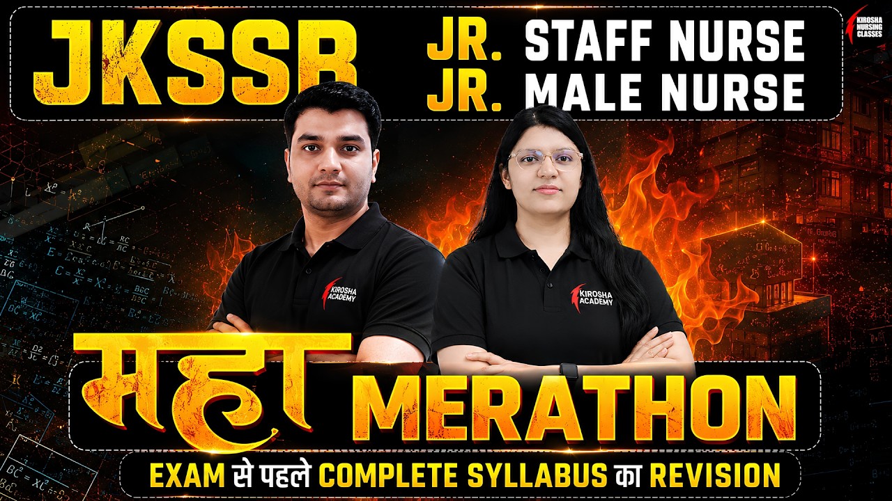JKSSB Jr Staff Nurse 2026 | Jr Male Nurse | Most Important MCQs | Complete Syllabus Revision