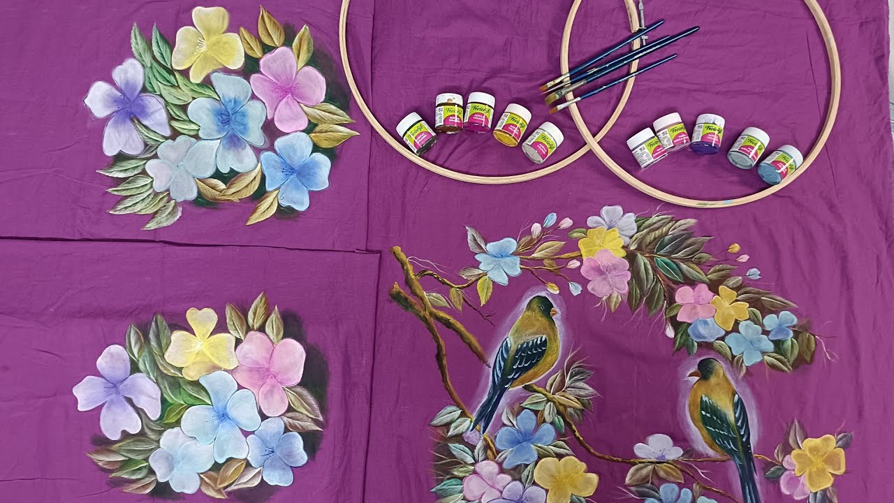 Stunning Handpainted Suit Design | Easy Fabric Painting Tutorial for Beginners 🌺 #suitpainting
