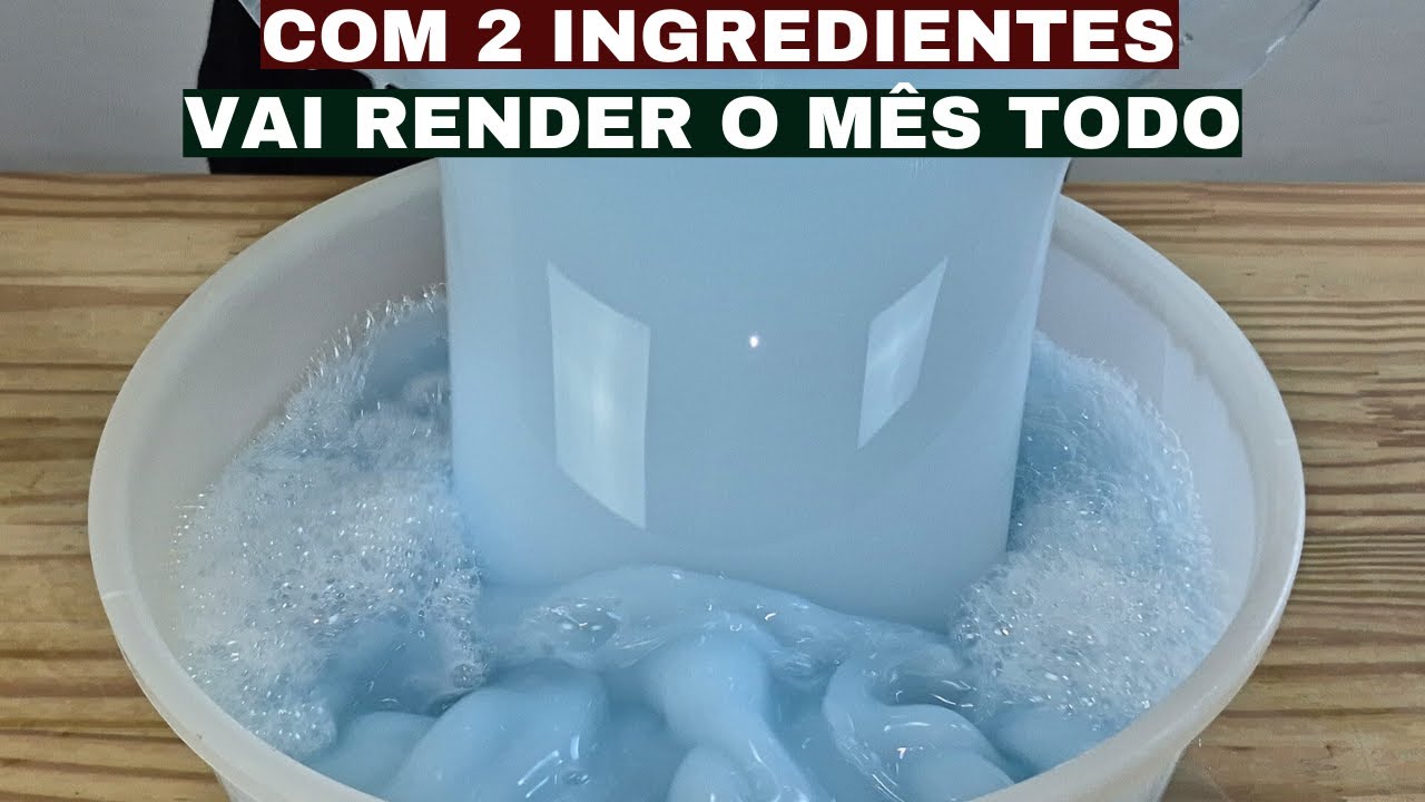 SABÃO EM LÍQUIDO COM 2 INGREDIENTES PRA RENDER PRO MÊS TODO