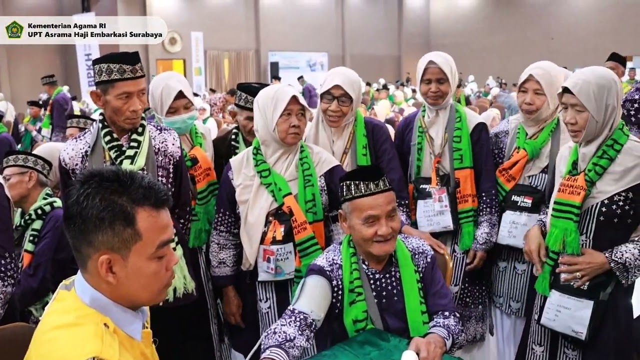 Penerimaan Calon Jemaah Haji, Kloter 59,60, 61, 62 & 63 Asrama Haji Embarkasi Surabaya 1446H / 2025M