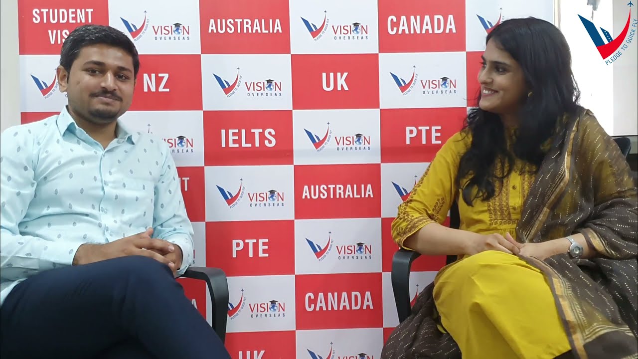 Student Testimonial- RUJUL MAVANI for PTE Success at Vision Overseas Surat.