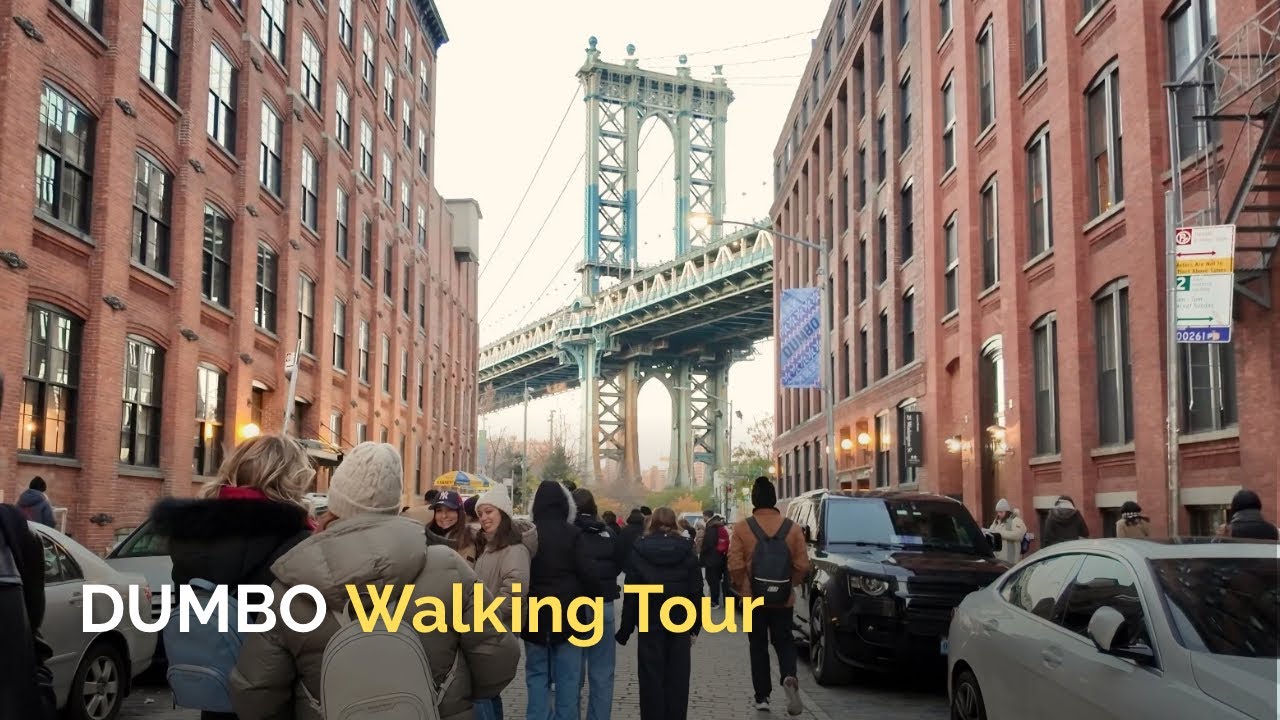 DUMBO Brooklyn Walk at Golden Hour (NYC Walking Tour)