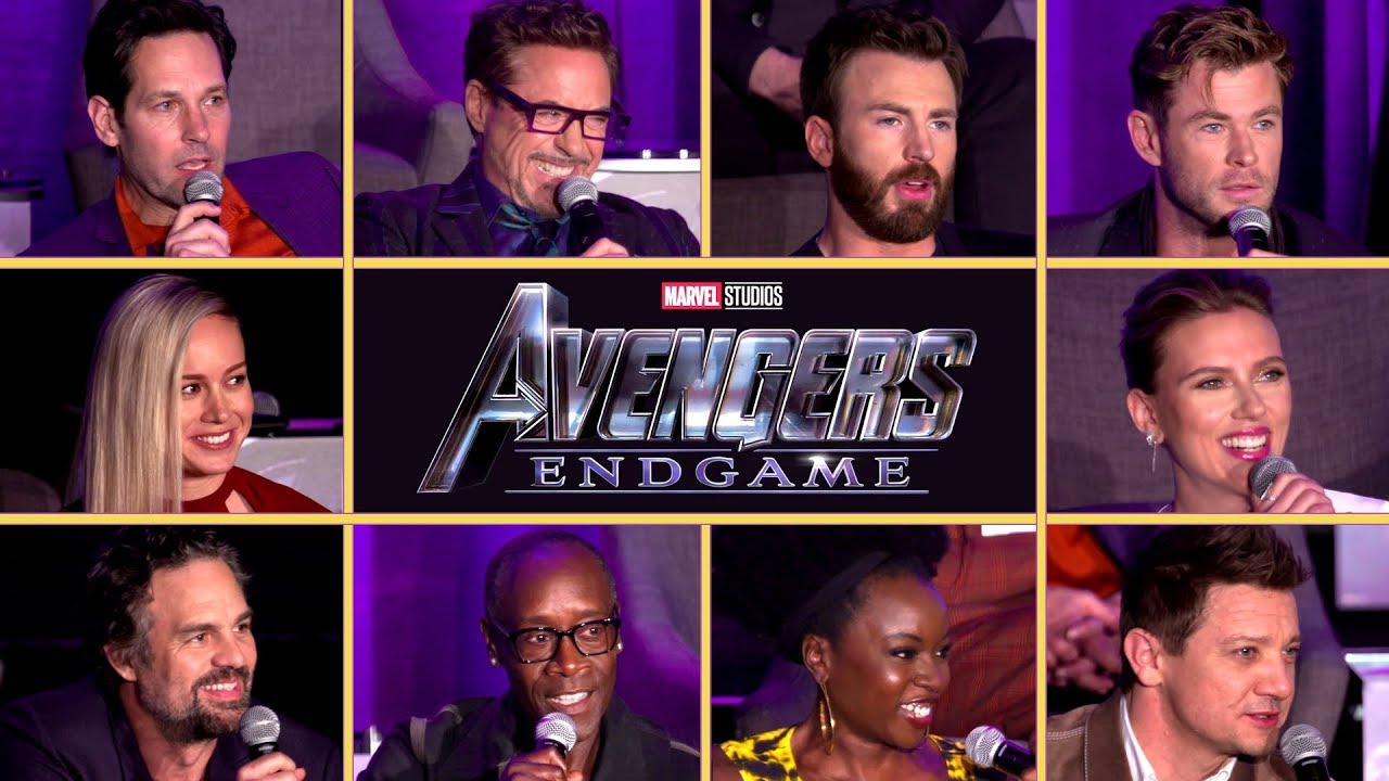 AVENGERS: ENDGAME Full Cast Interview Conference (2019) Marvel Movie HD