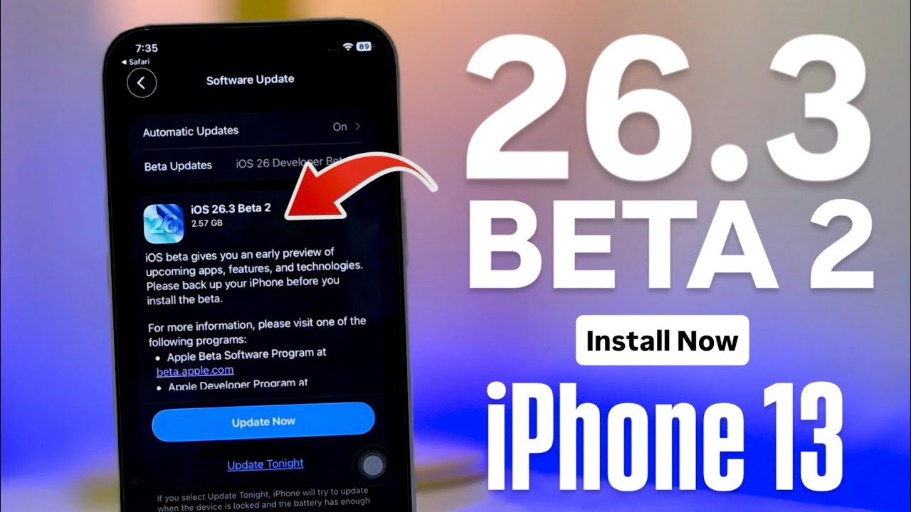 How to Download & Install iOS 26.3 Beta 2 on iPhone 13