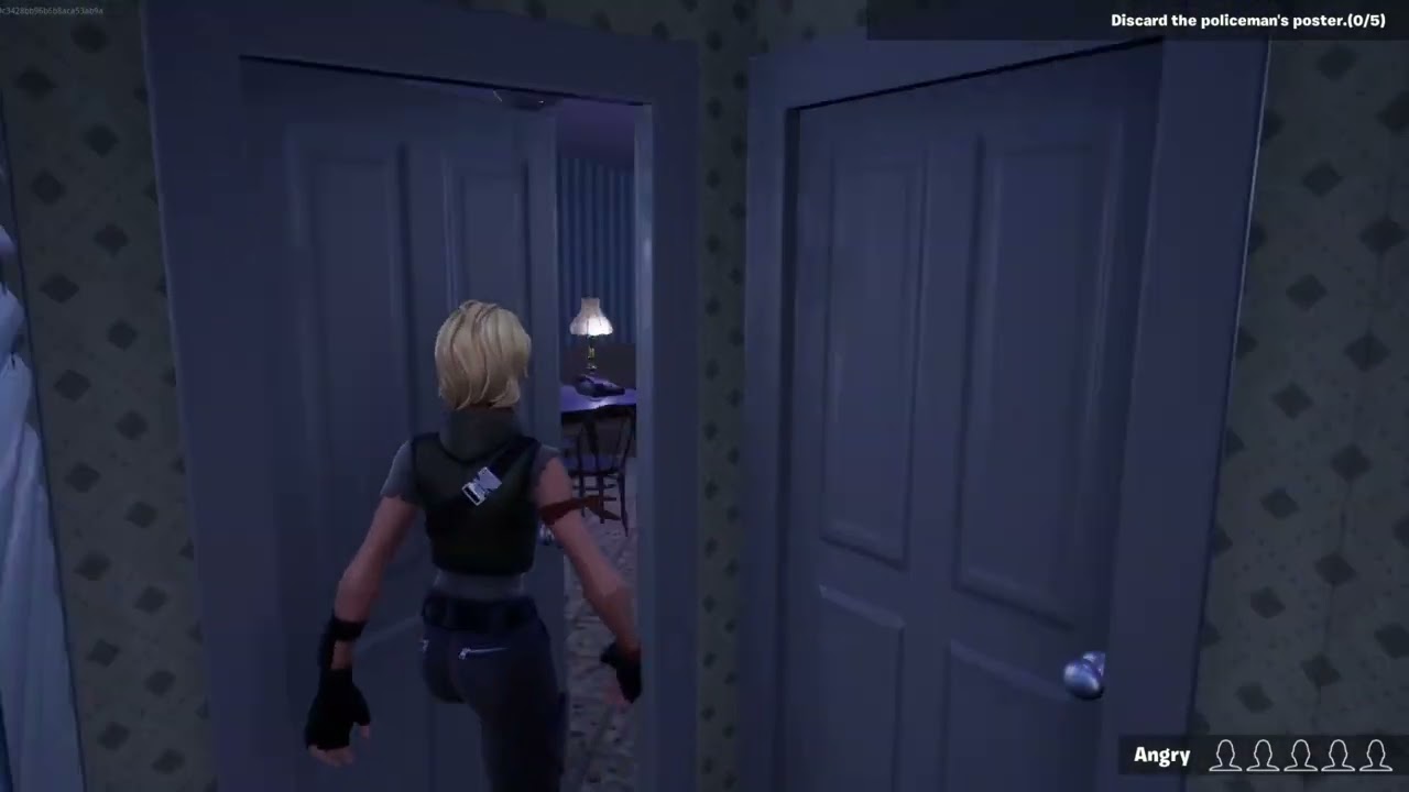 (1/5) HOW TO COMPLETE DISCARD THE POLICEMAN'S POSTERS DARK RITUAL HORROR FORTNITE YUKINOSHIN