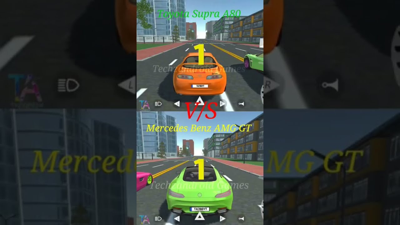 #shorts Car Simulator 2 | Drag Race | Toyota Supra A80 VS Mercedes Benz AMG GT | Android Gameplay