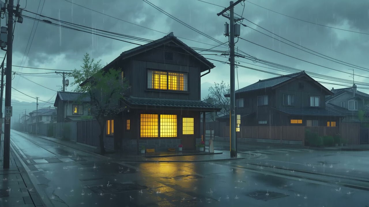 Rainy Café Ambience 🌧️ Soft Rain Lofi for Sleep & Relax
