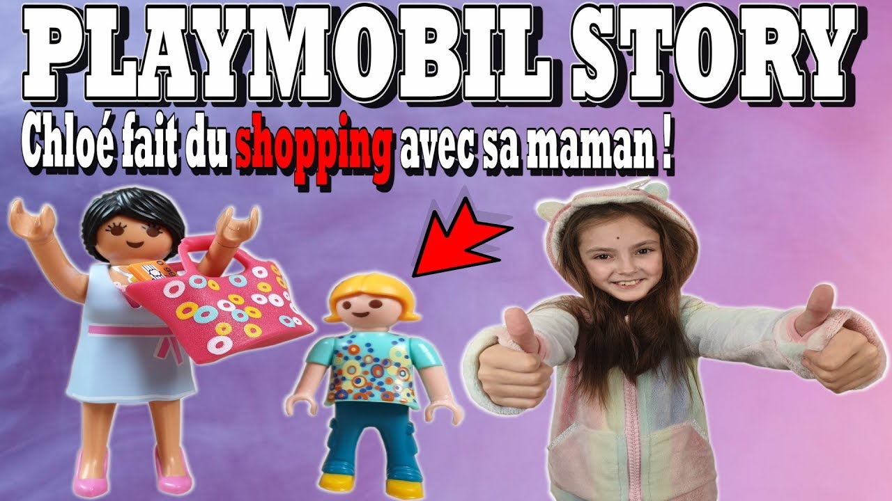 PLAYMOBIL STORY : Chloé fait du shopping avec sa maman (HISTOIRE) (5485)
