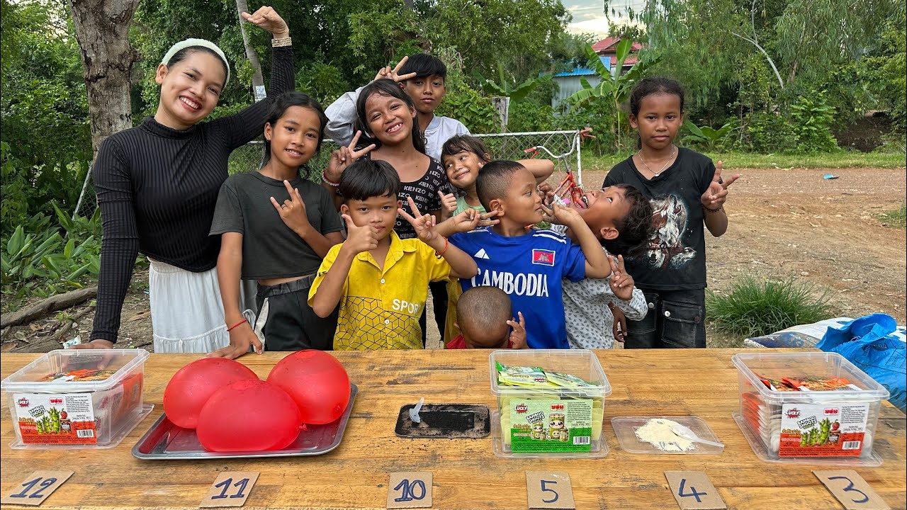 នាំកូនៗមកលេងទាយលេខយករង្វាន់😀😂#comedy #funny 
