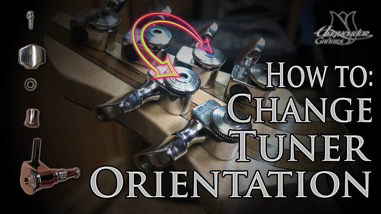 How to change guitar tuner orientation - Turn left handed tuners into right handed tuners.