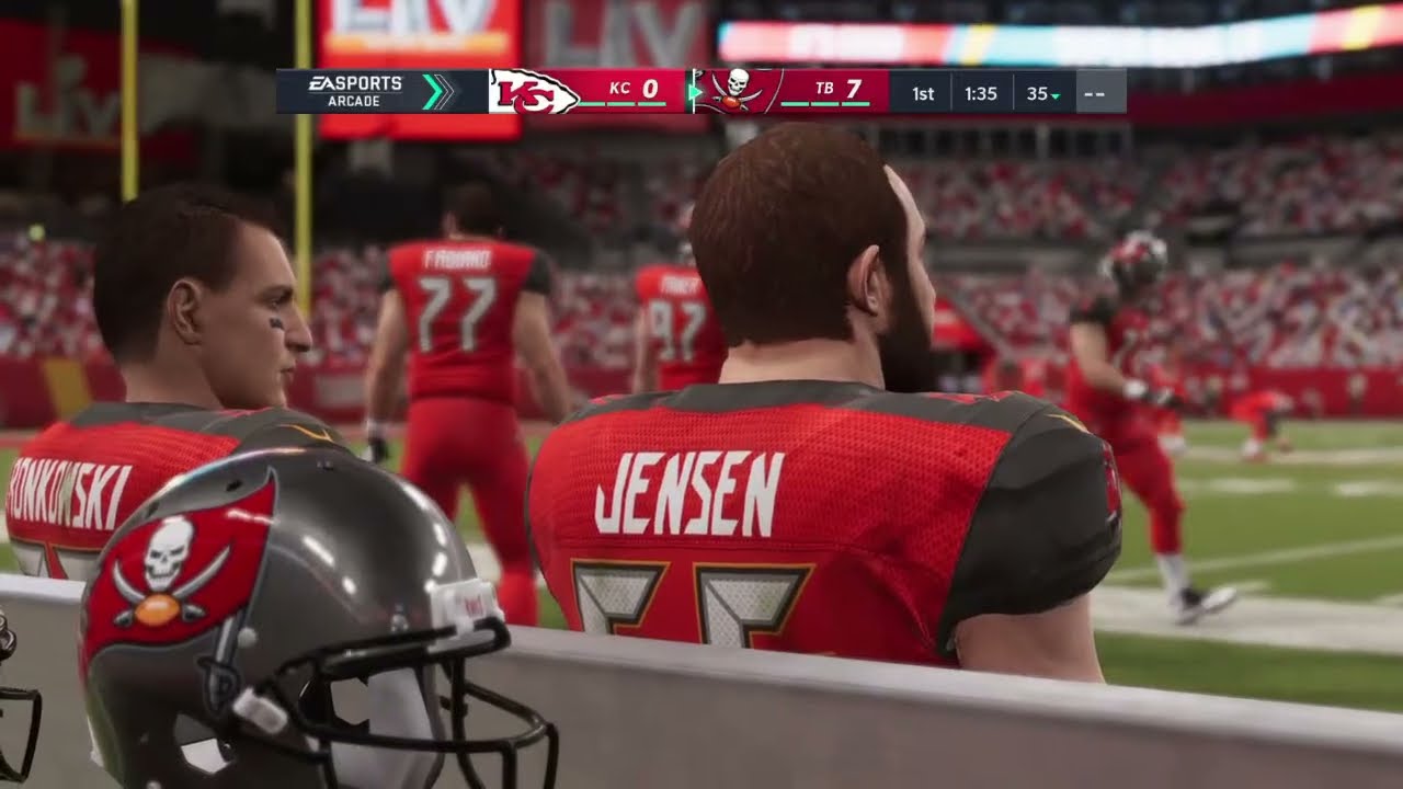 Madden NFL 21 (PS4) (super bowl 55) chiefs vs buccaneers (CPU vs CPU)