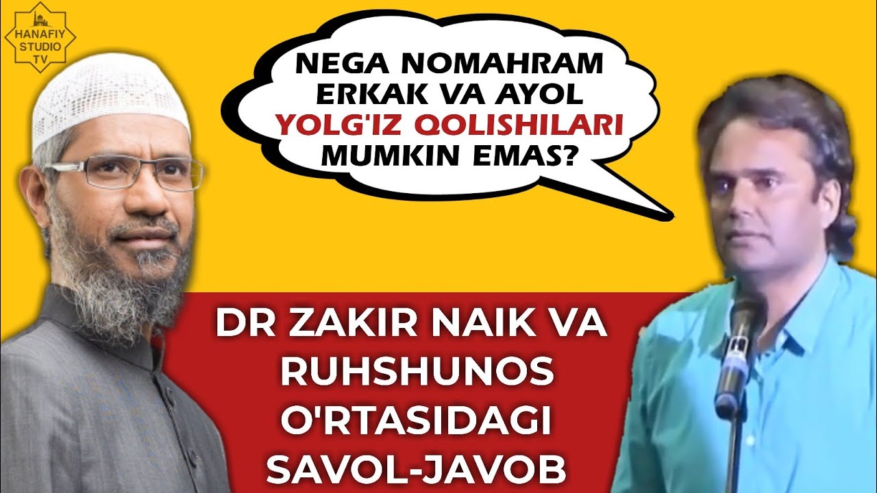 DR ZAKIR NAIK VA RUHSHUNOS O'RTASIDAGI SAVOL-JAVOB | o'zbek tilida tarjima