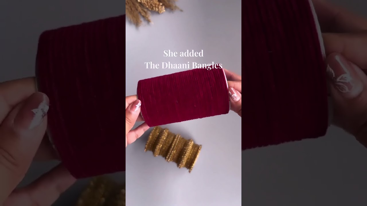 Custom Bangles for our bride! Love the hint of maroon!