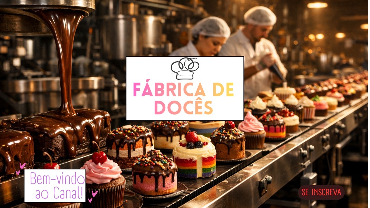 Processo Industrial de Sobremesas | Produção Hipnotizante de Doces em Massa