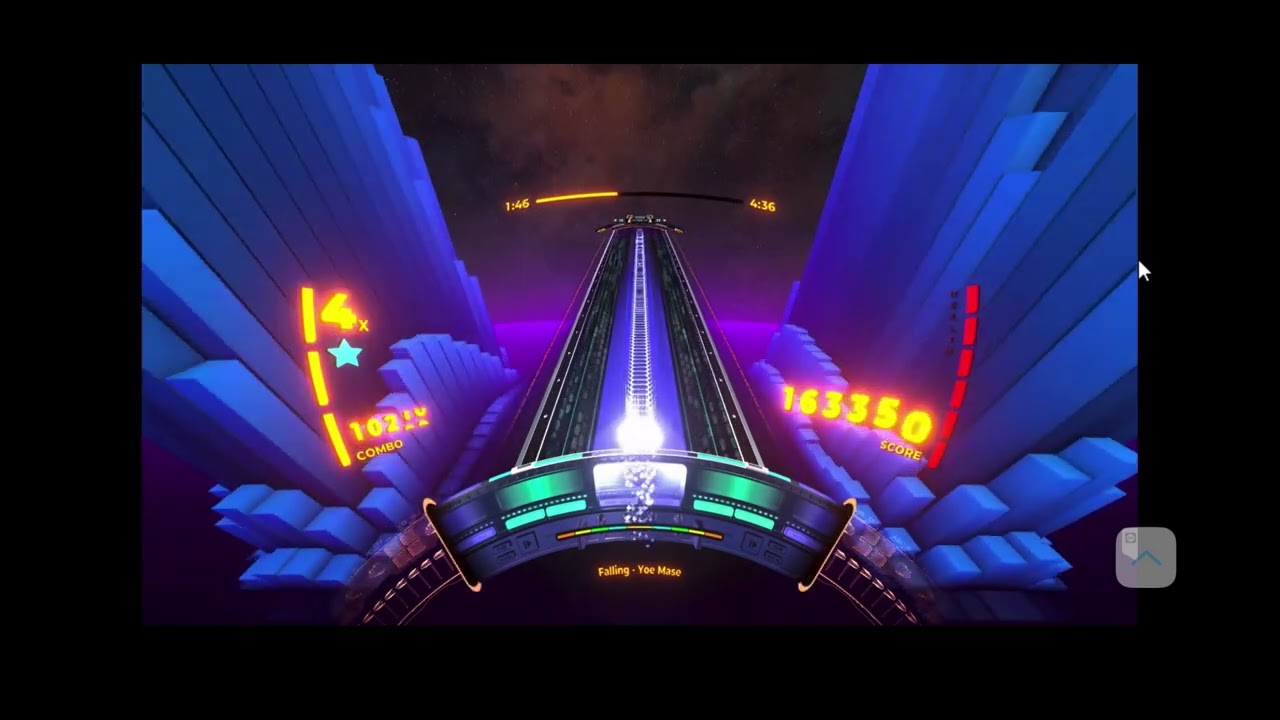 Spin Rhythm XD Ep. 1830: Yoe Mase - Falling. 419K score. Level 1721.