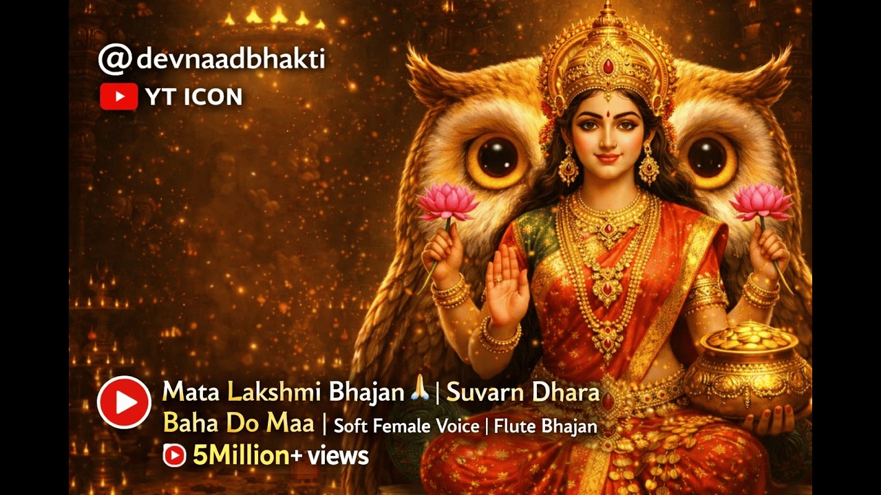 Mata Lakshmi Bhajan 🙏 | Suvarn Dhara Baha Do Maa | Soft Female Voice | Flute Bhajan#bhakti#viral#new