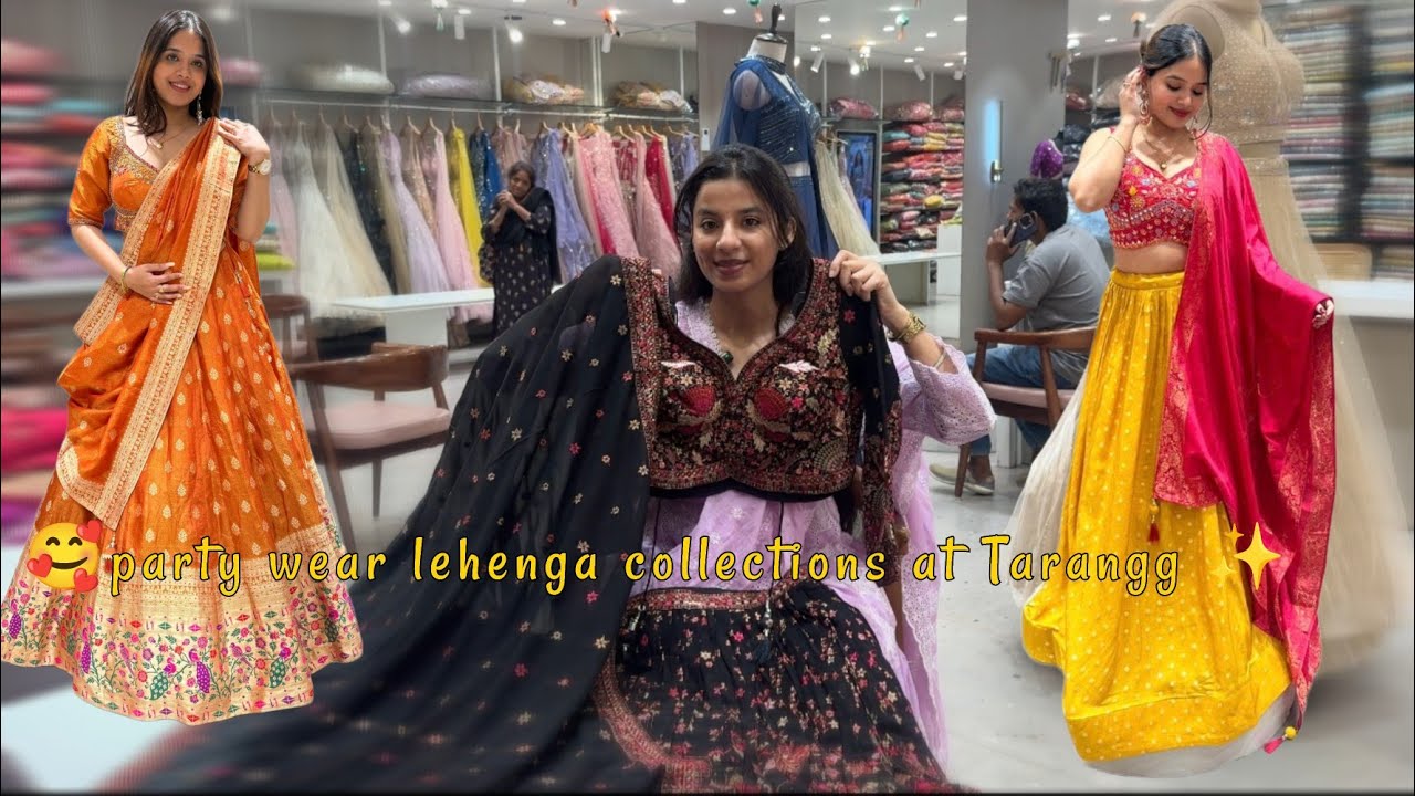 🥰Party wear lehenga collections at Tarangg ✨