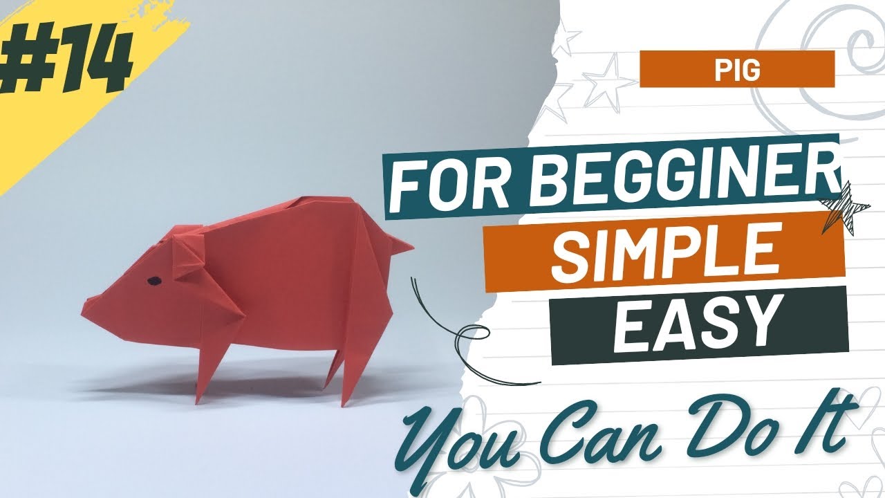 Origami Pig - How to make a Simple Origami Pig Easy for kids