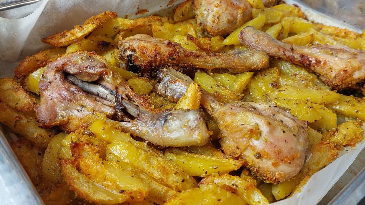 POLLO CON LE PATATE con il pan grattato alla curcuma |secondo gustosissimo |ricetta famiglia