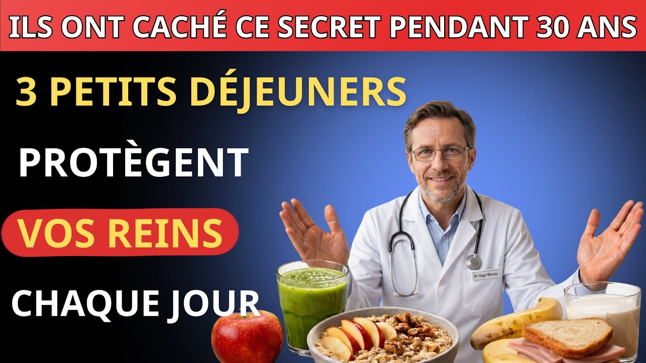 3 petits-déjeuners BONS pour les REINS - Vous en mangez tous les jours sans le savoir?