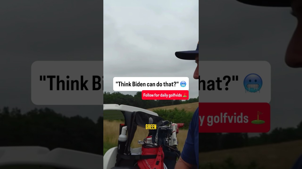 Trump roasts Biden on the golf course 😭🏌️&zwj;♂️ #golf #trump #brysondechambeau #break50 #pgatour