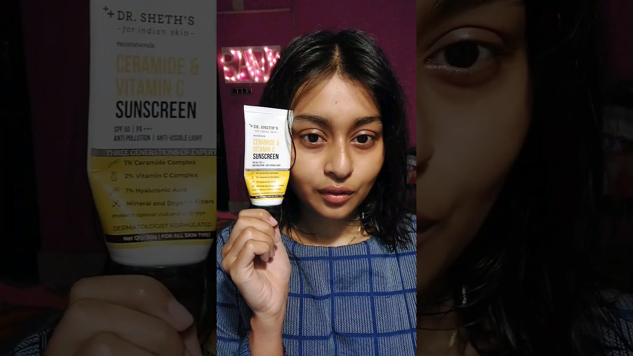 This Dr. Sheth's Ceramide sunscreen is 🤌 ps- I forget to upload it🥹 #sunscreen