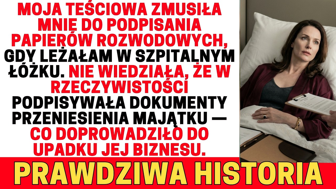 Podsunął mi papiery rozwodowe do podpisu w łóżku 🧾💔 — nie wiedząc, to był transfer majątku… 😯💸