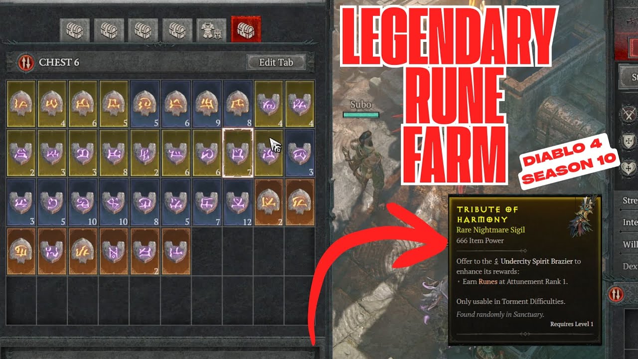 How To Farm Legendary Runes Diablo 4 | Diablo 4 Season 10 Rune Farm
