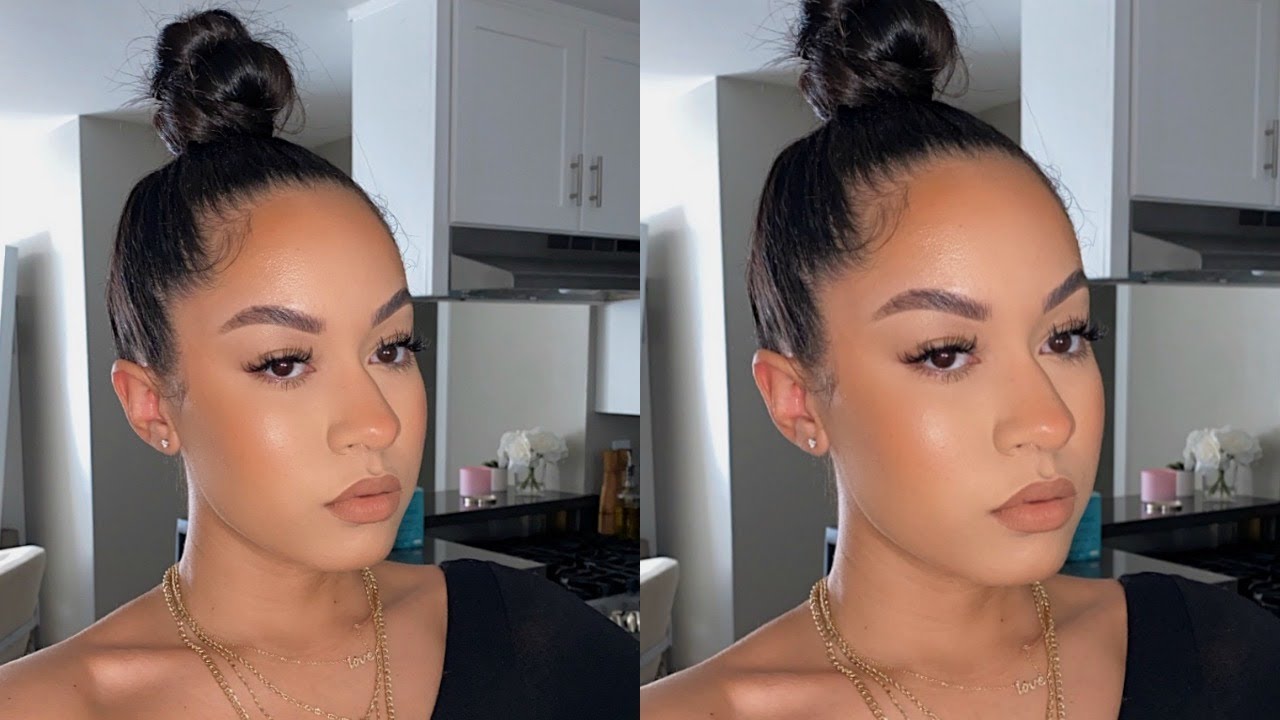 GET READY WITH ME: Bomb Everyday Makeup (No Flashback) + Top Knot Bun Tutorial | Marie Jay