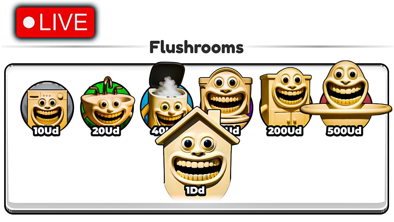 New Update 34 - New World 15 Flushrooms Unlocked In Brainrot Evolution (Roblox)!
