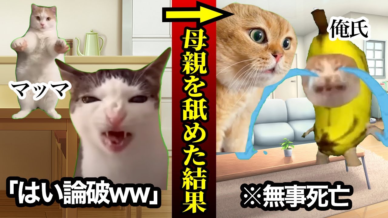 理不尽にキレる母親を理詰めで論破した結果... #猫ミーム #猫マニ